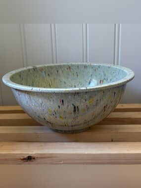Vintage Texas Ware #125 Confetti Splatter Mixing Bowl Melamine Melmac ~ 11” USA